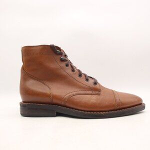 Thursday Boot Co. Captain Men's 10.5 Brandy Brown Leather Cap Toe Lace Up Boots